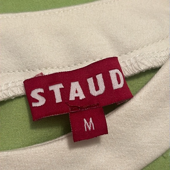 Staud Dolce Cutout Maxi Dress In Lime Green/White NWT Size Medium - Picture 11 of 14